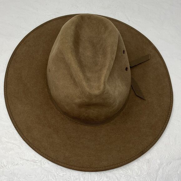 Akubra Coober Pedy Felt Hat Men's Size 55 Brown Cowboy Outback Style - Picture 7 of 14